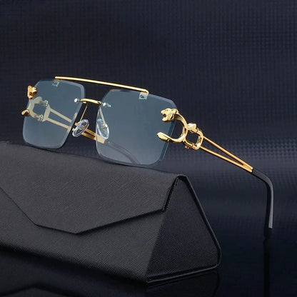 Steampunk Vintage Randlose Sonnenbrille