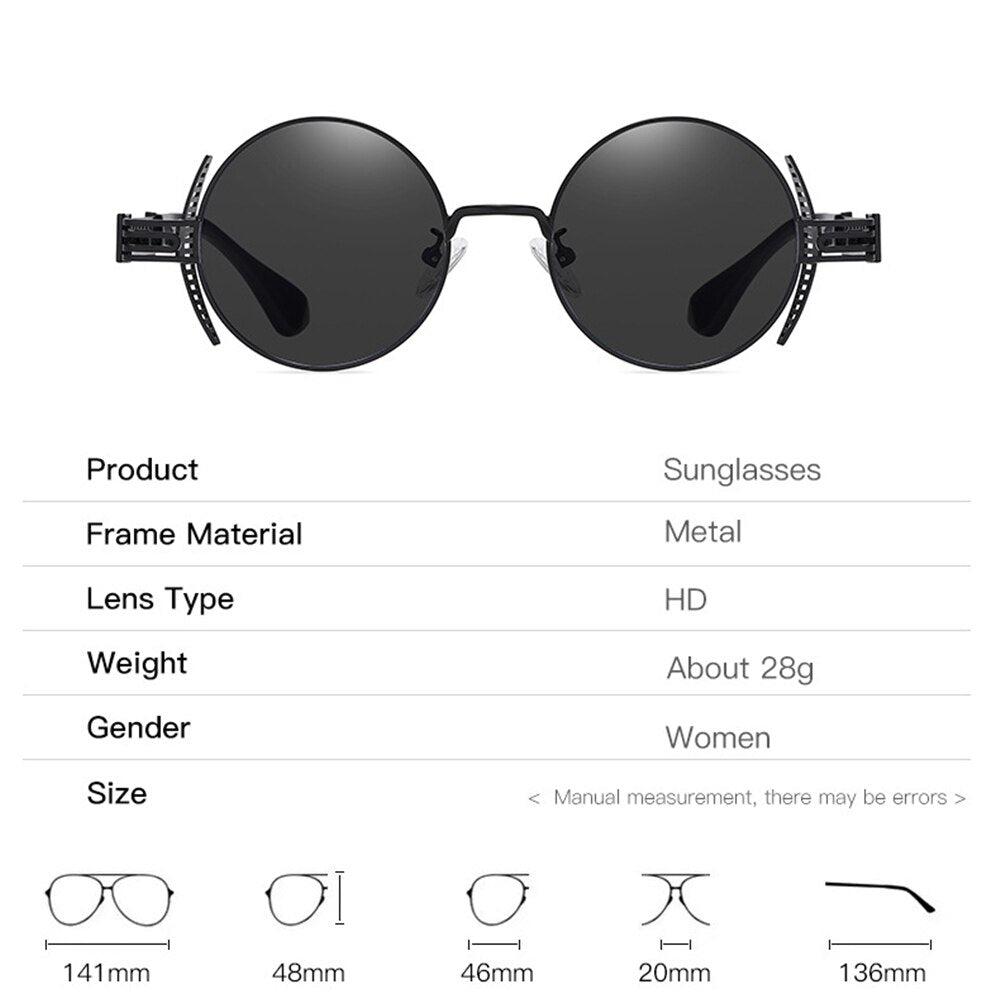 Runde Steampunk Sonnenbrille