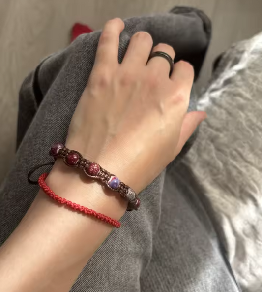 Keramik-Perlenarmband | Verstellbarer, handgeflochtener Kordelschmuck | Buntes Boho-Armband für Damen | Einzigartige Geschenkidee